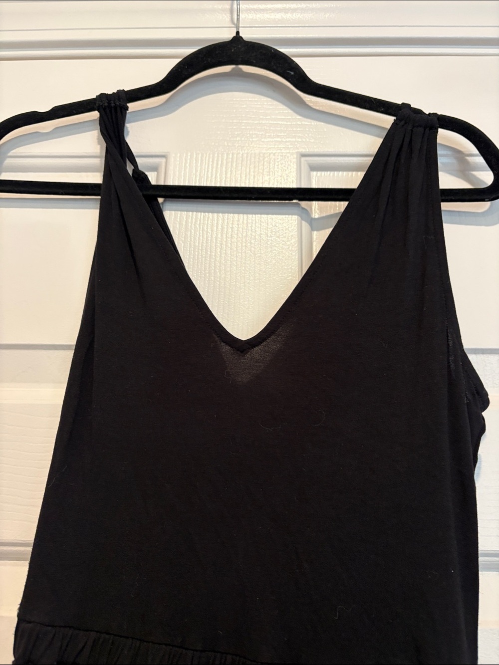 Banana Republic Black Sleeveless V-Neck Midi Dress, Size Small - Picture 5 of 7
